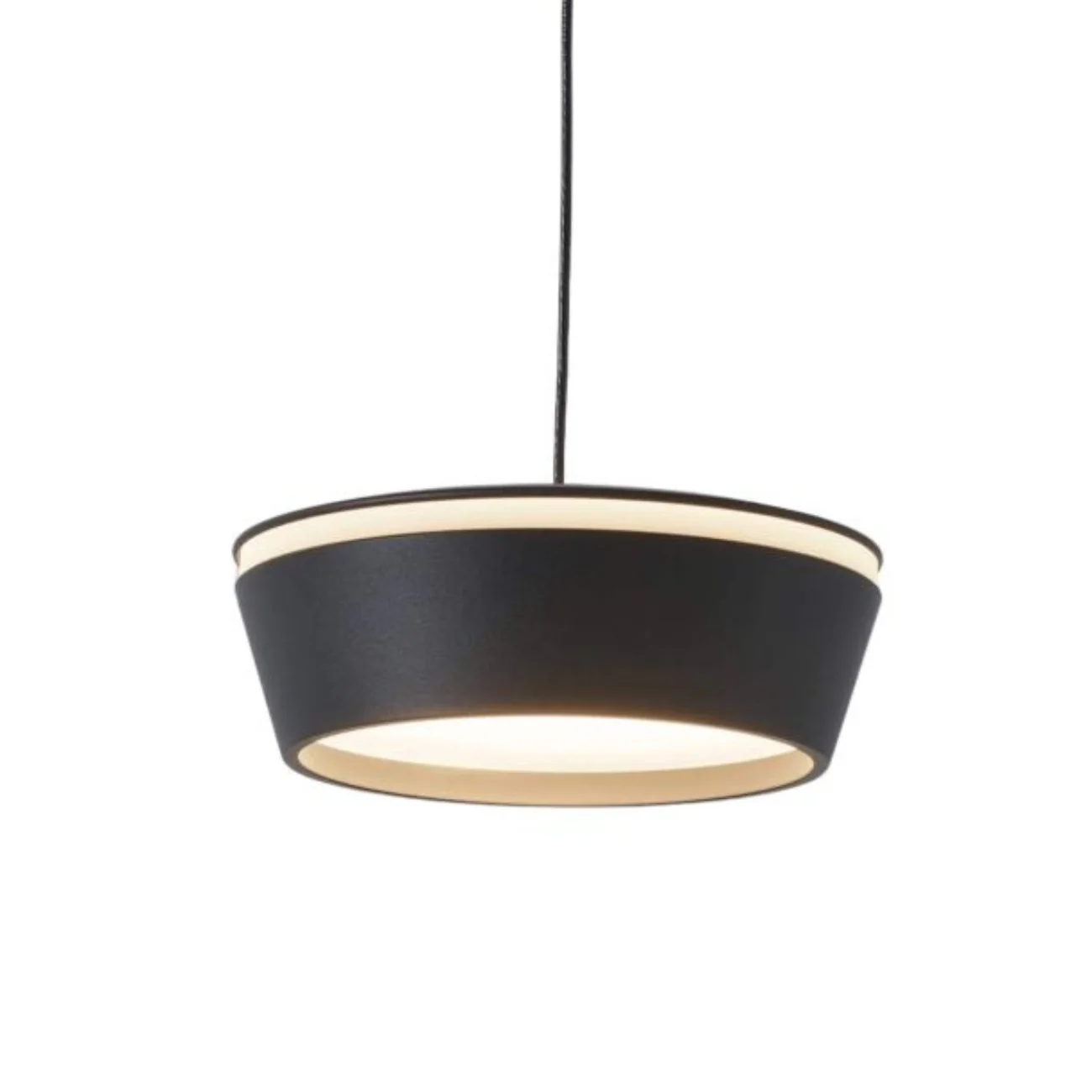 Metal & Minimalist LED Pendant – Matte Black Cylinder | Compact LED Pendant | Bright House