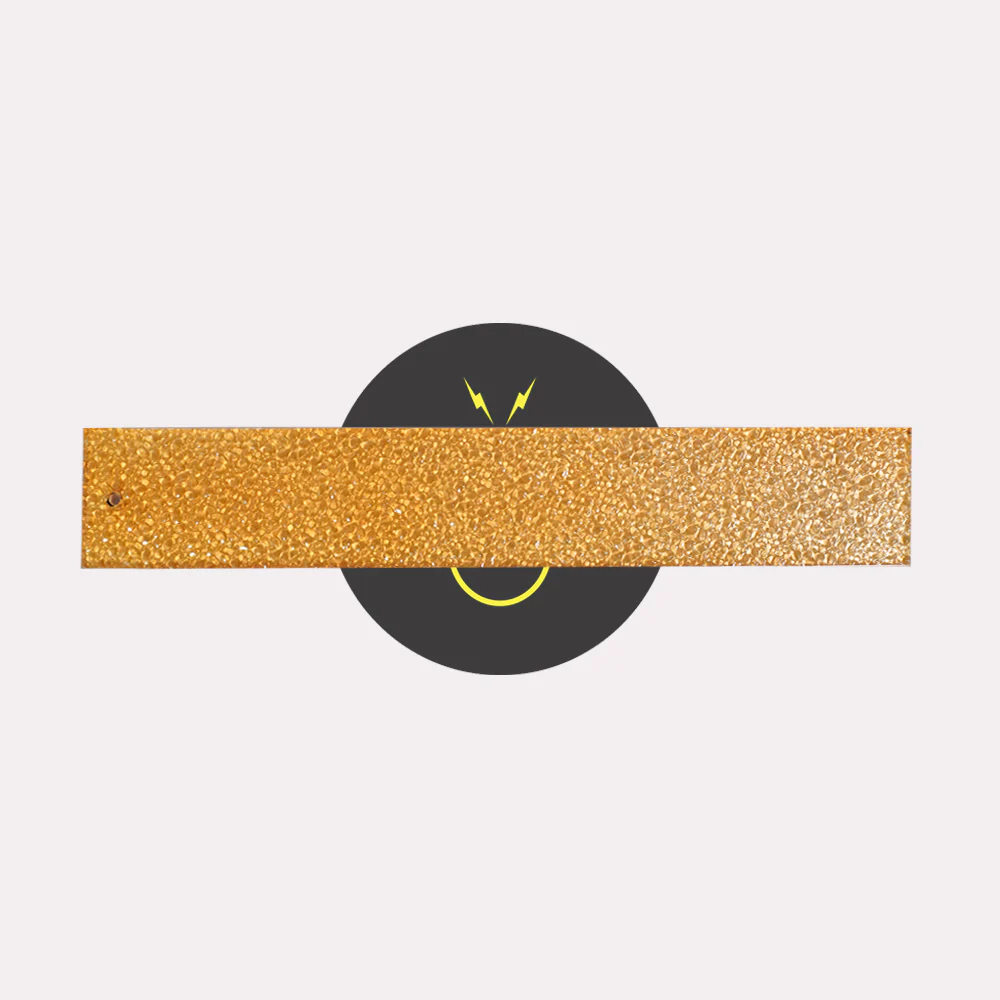 Borosilicate Glass Texture – Gold Finish 300mm | Lighting Component for Chandeliers | Per Box 100 pcs | Bright House