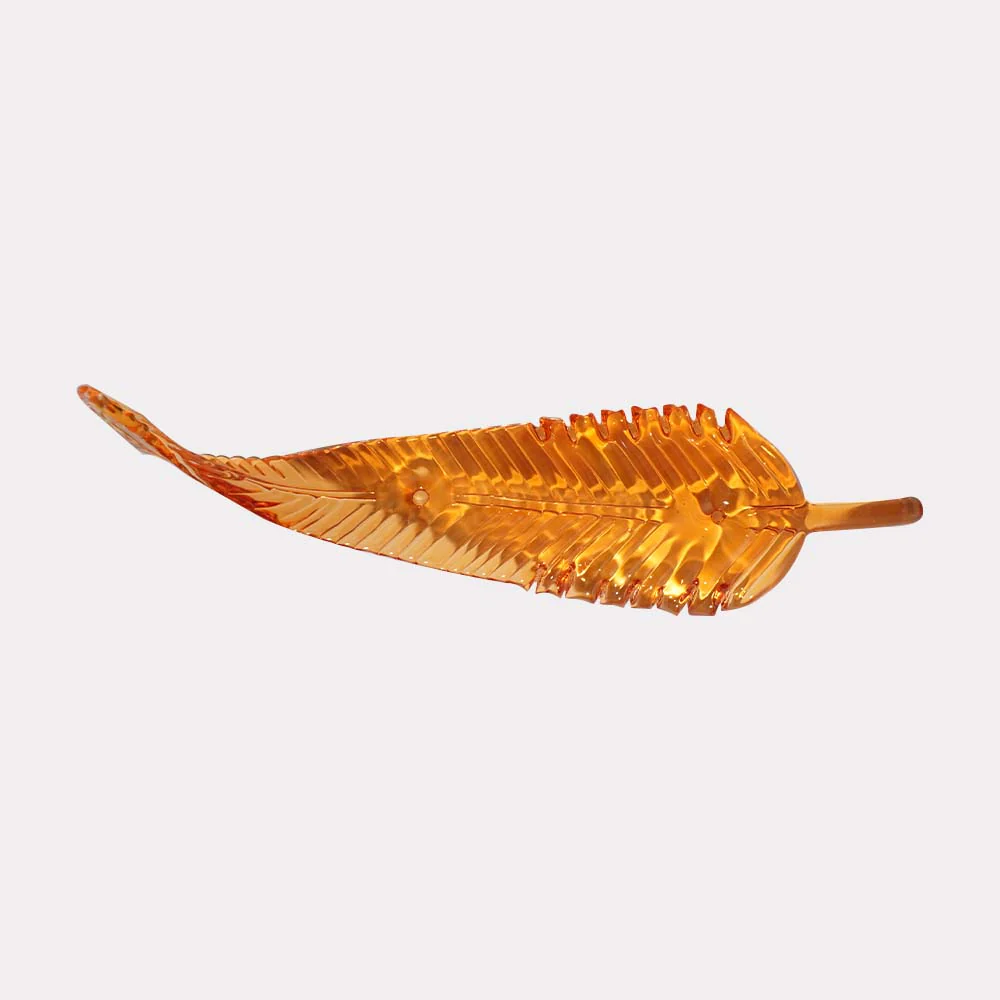 Borosilicate Glass Mango Leaf – Clear 240mm | Lighting Component for Chandeliers | Bright House