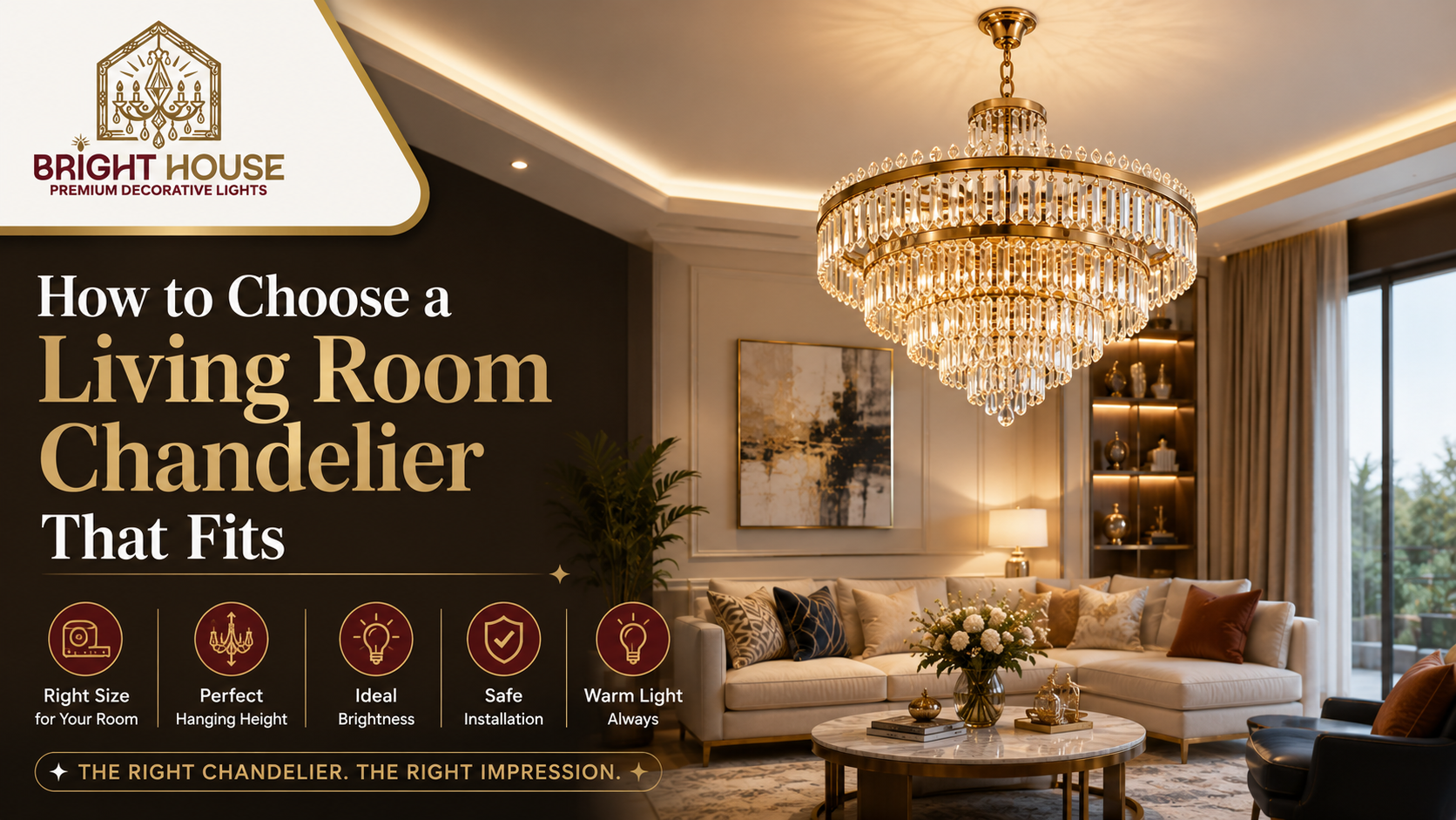 How to Choose a Living Room Chandelier That Fits