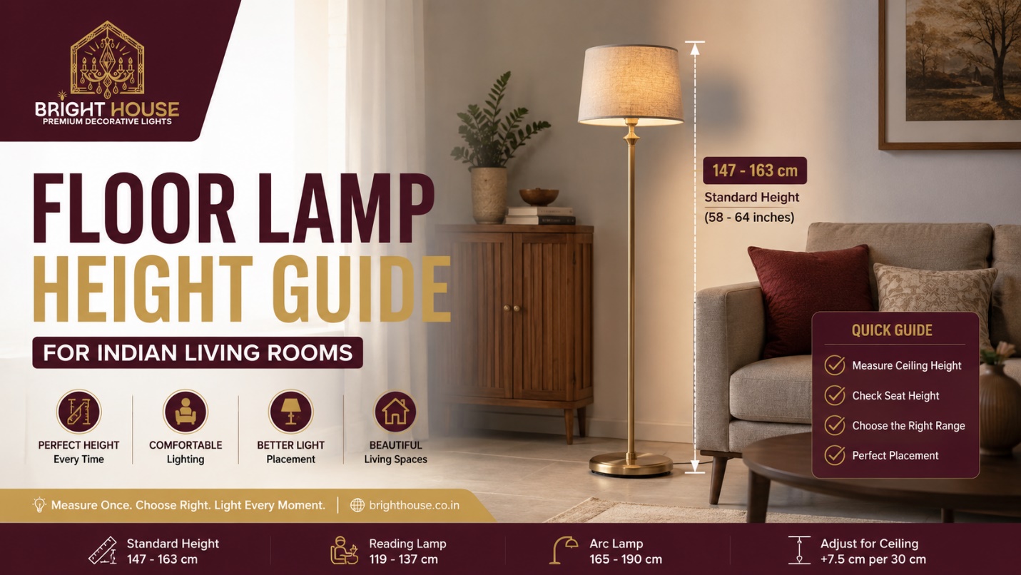 Floor Lamp Height Guide for Indian Living Rooms