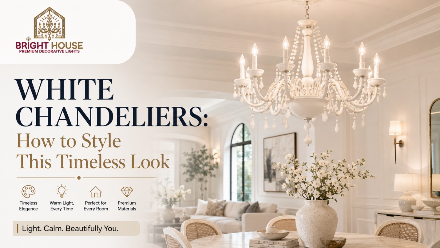 White Chandeliers: How to Style This Timeless Look