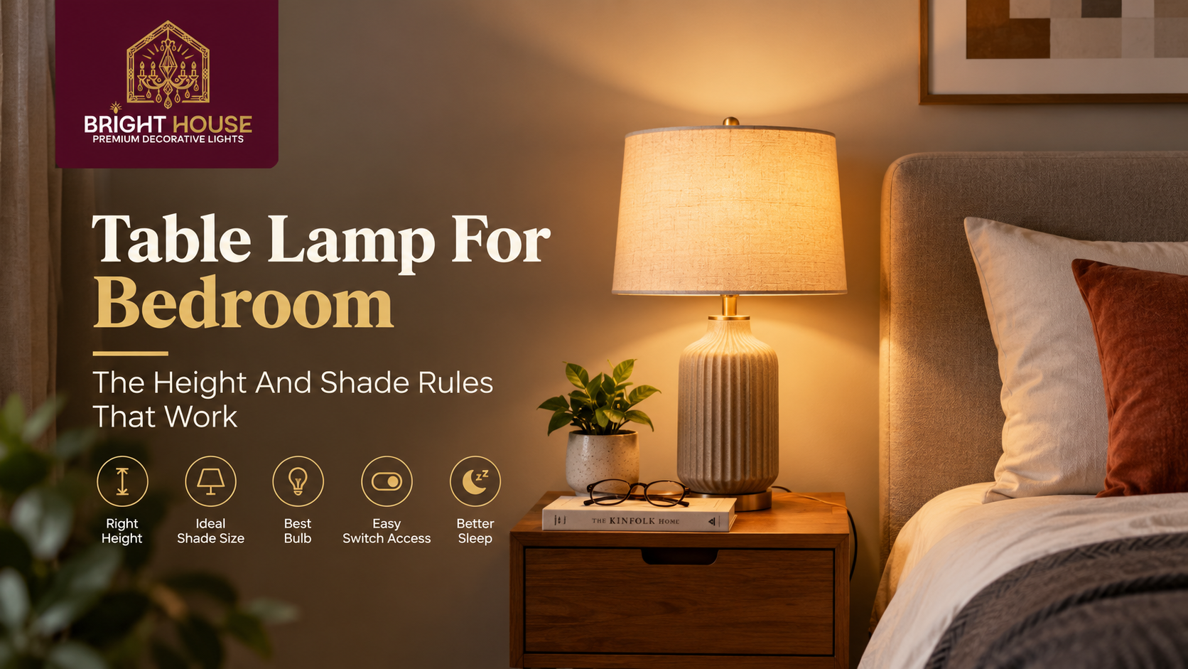Table Lamp For Bedroom: The Height And Shade Rules That Work