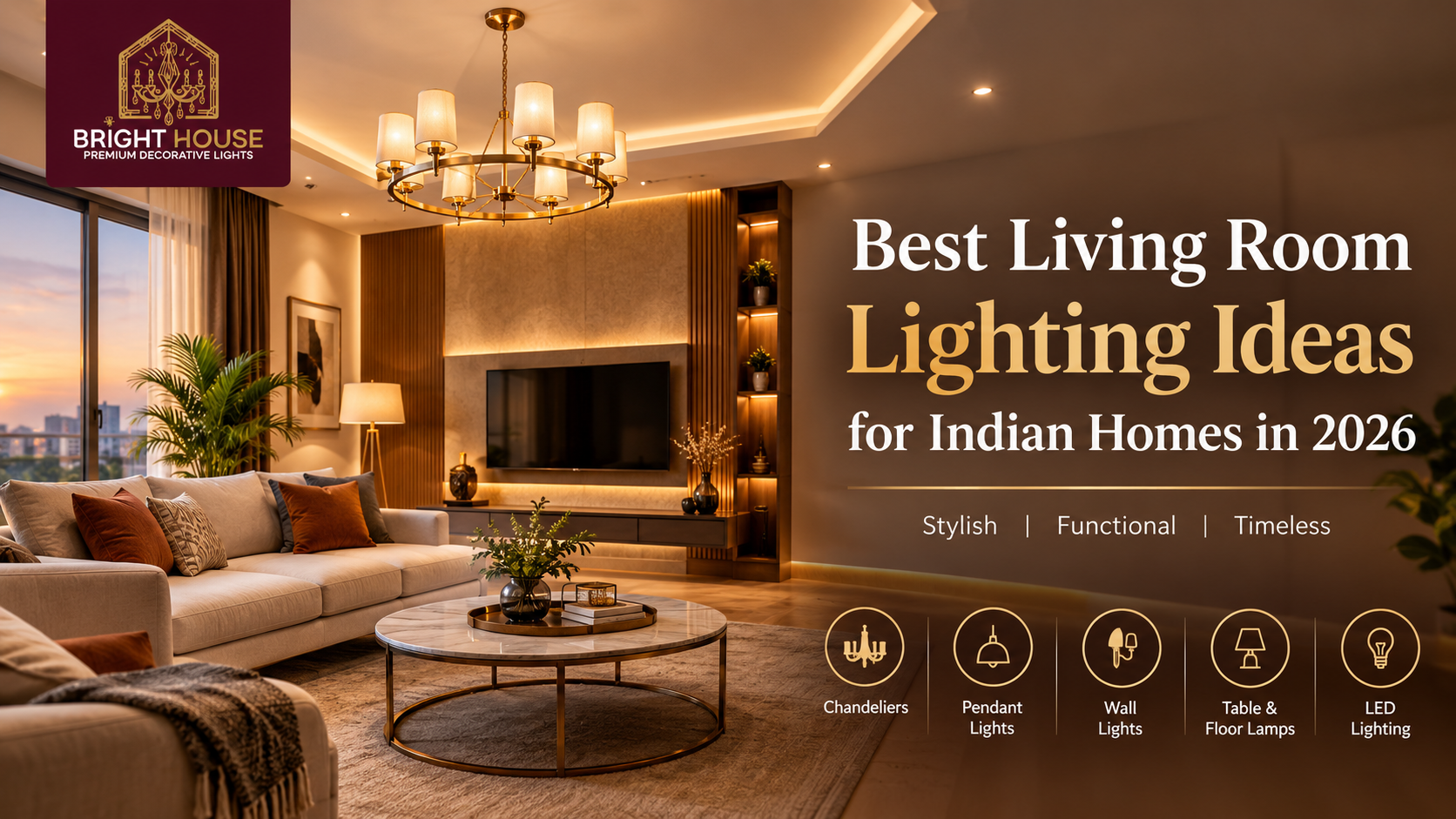 Best Living Room Lighting Ideas for Indian Homes in 2026