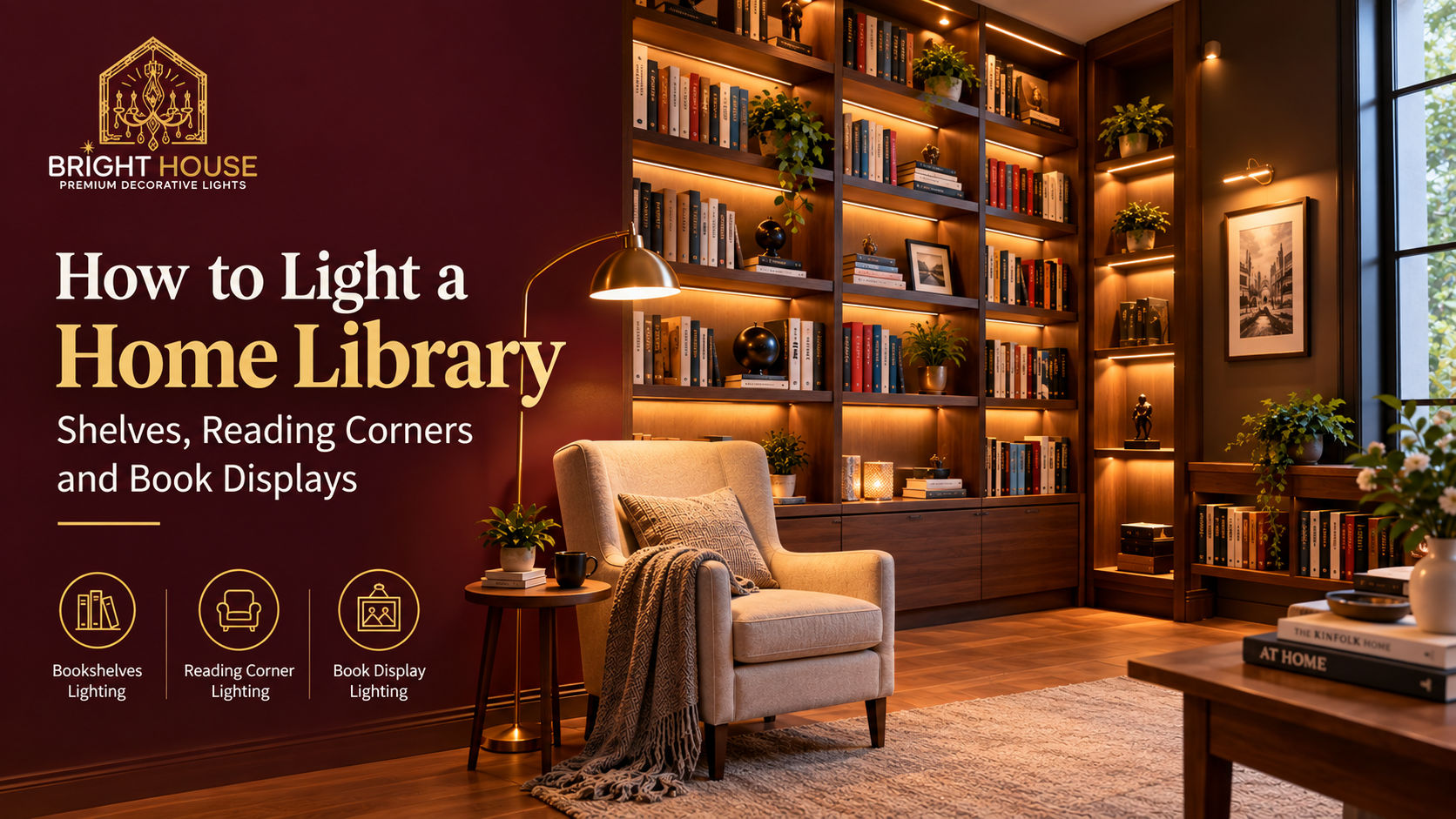 How to Light a Home Library: Shelves, Reading Corners and Book Displays
