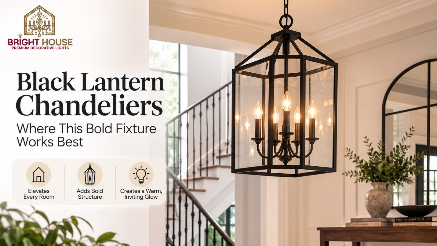 Black Lantern Chandeliers: Where This Bold Fixture Works Best