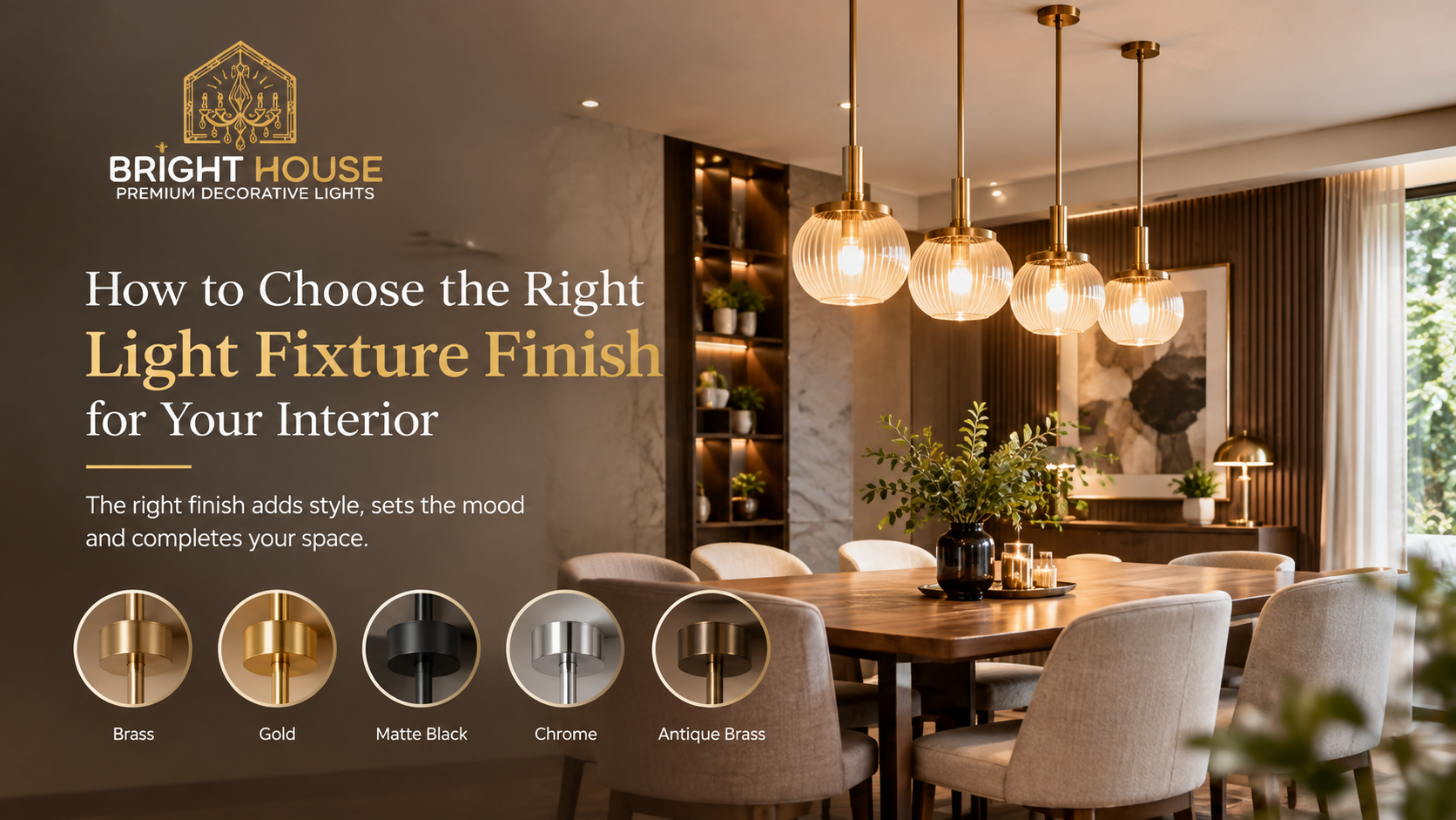 How to Choose the Right Light Fixture Finish for Your Interior