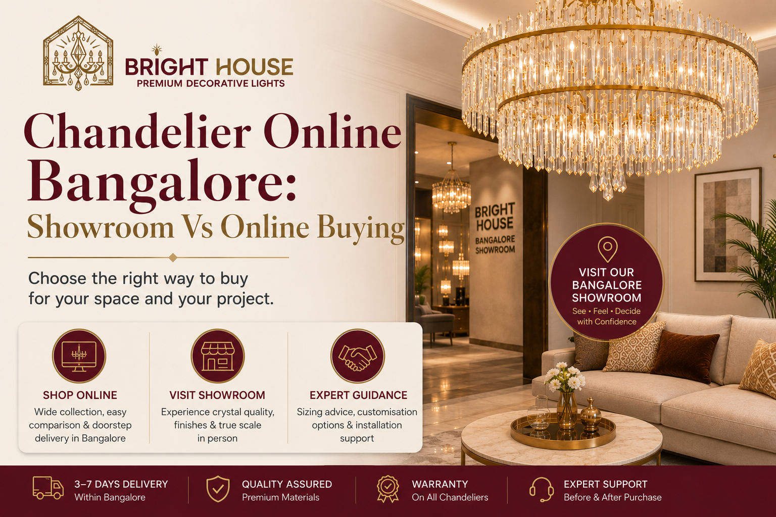 Chandelier Online Bangalore: Showroom Vs Online Buying