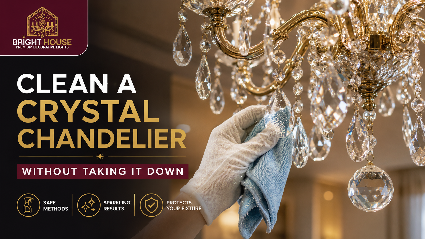 Clean a Crystal Chandelier Without Taking It Down