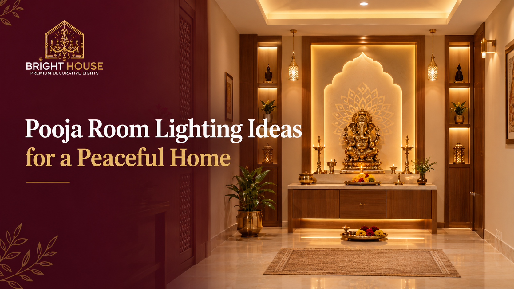 Pooja Room Lighting Ideas for a Peaceful Home